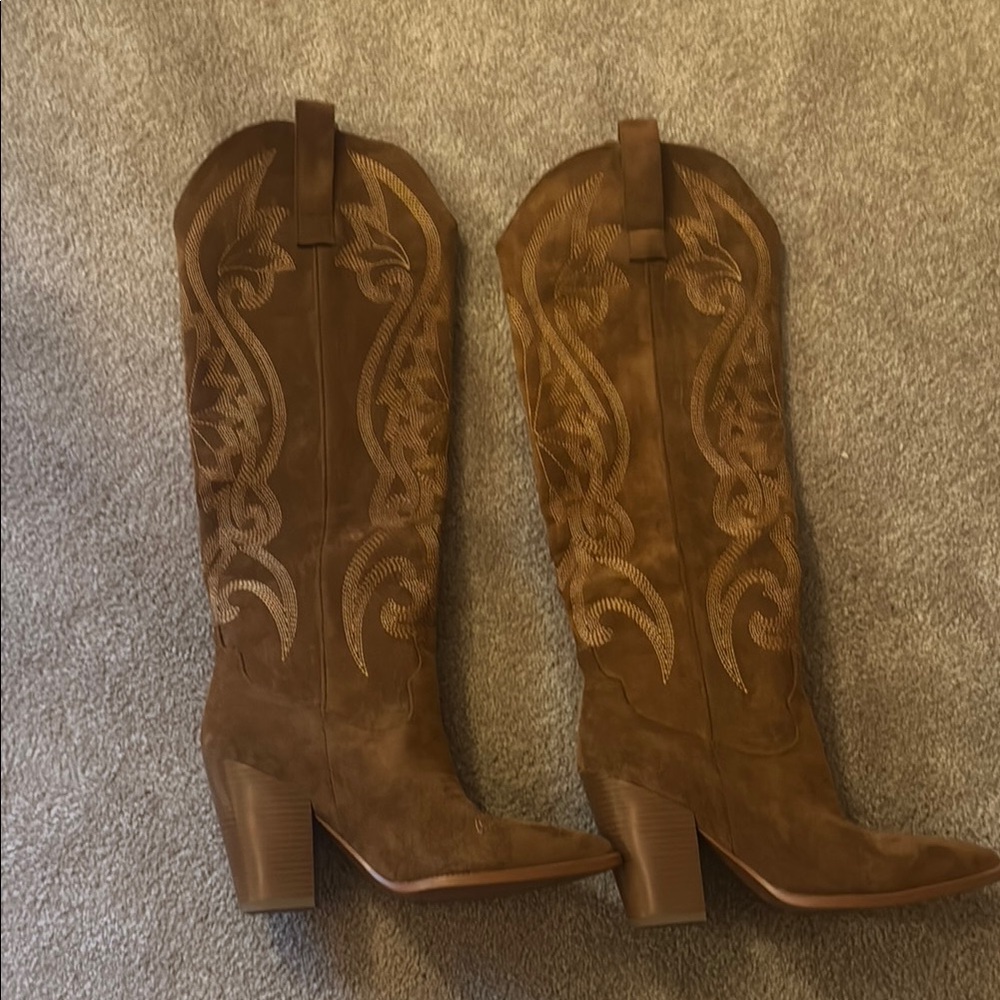 Brown Western-Style Women's Boots
